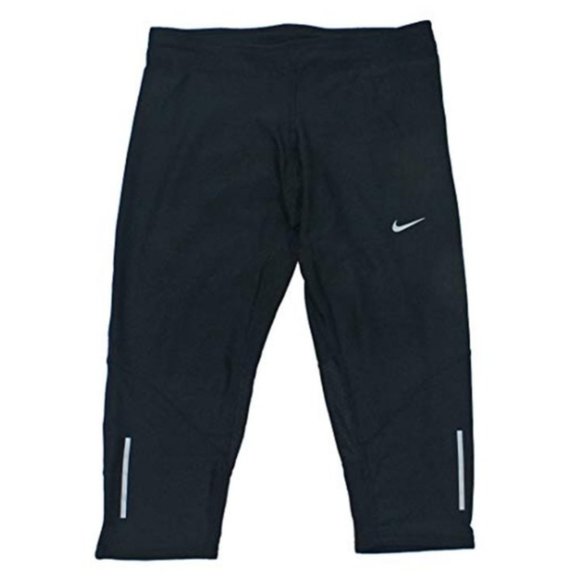 NWOT Nike Dri Fit Tech Capri Black Running Pant Women Size Extra Small - Picture 1 of 6